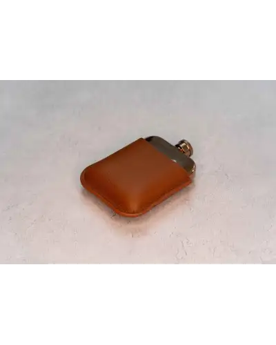 Flasks Victory and Innsbruck Full Grain Leather Cased Hip Flask 3 4 Cognac Leather Copper Flask £36.00
