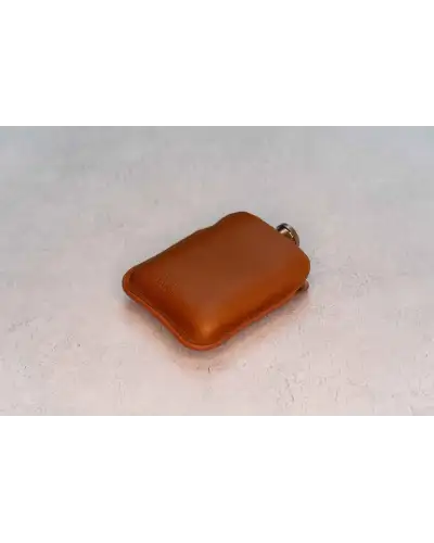 Flasks Victory and Innsbruck Full Grain Leather Cased Hip Flask Full Cognac Leather Copper Flask £36.00