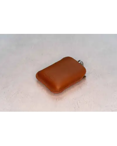 Flasks Victory and Innsbruck Full Grain Leather Cased Hip Flask Full Cognac Leather Silver Flask £36.00