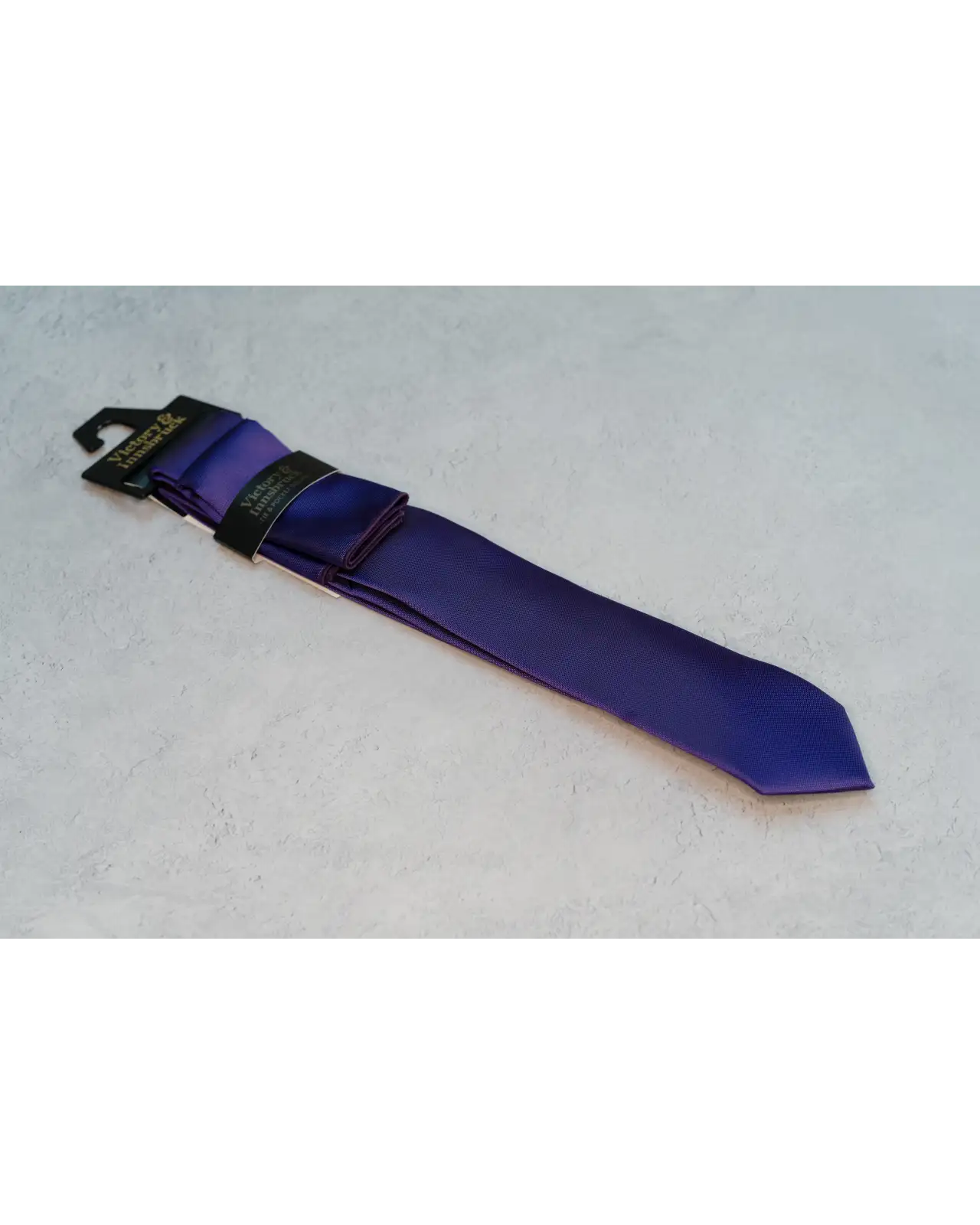 Ties Victory and Innsbruck BoyS Cadbury Purple Textured Tie and Pocket Square £31.00