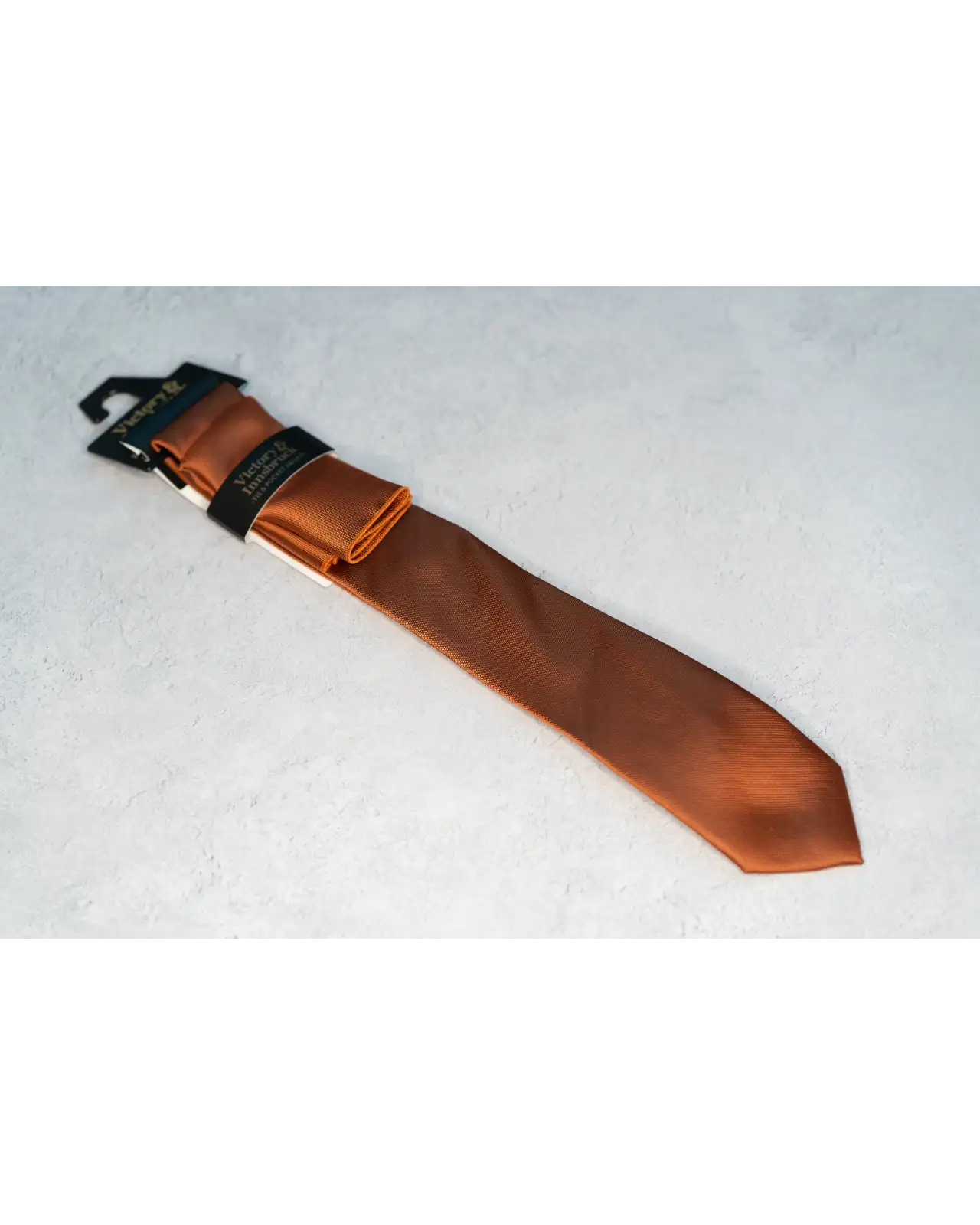 Ties Victory and Innsbruck BoyS Rust Textured Tie and Pocket Square £31.00