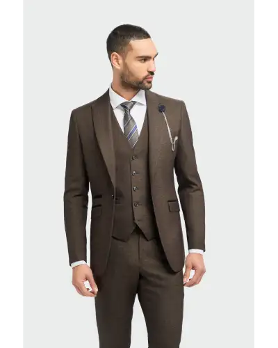 Blazers Victory and Innsbruck Caridi Brown Slim Fit Blazer £0.00