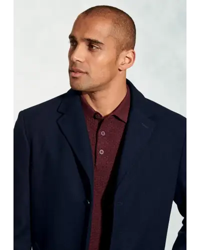 Overcoats Brook Taverner Hutchinson Navy Wool Blend Overcoat £134.00