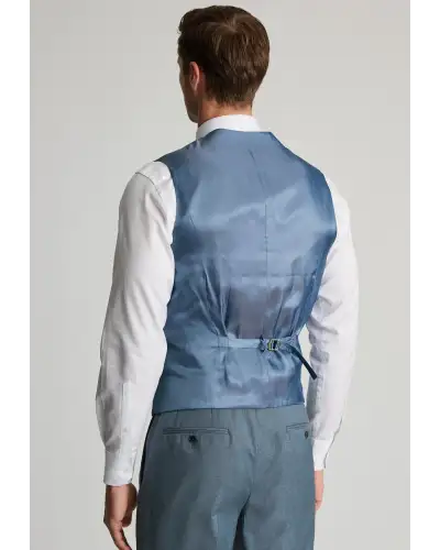 Wool Suits Brook Taverner Tailored Fit Sawdon Petrol Italian Wool Suit Waistcoat £63.00