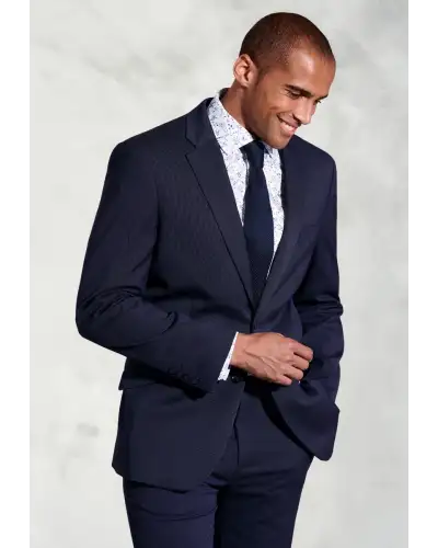 Suits Brook Taverner Tailored Fit Phene Navy Pin Dot Suit £134.00