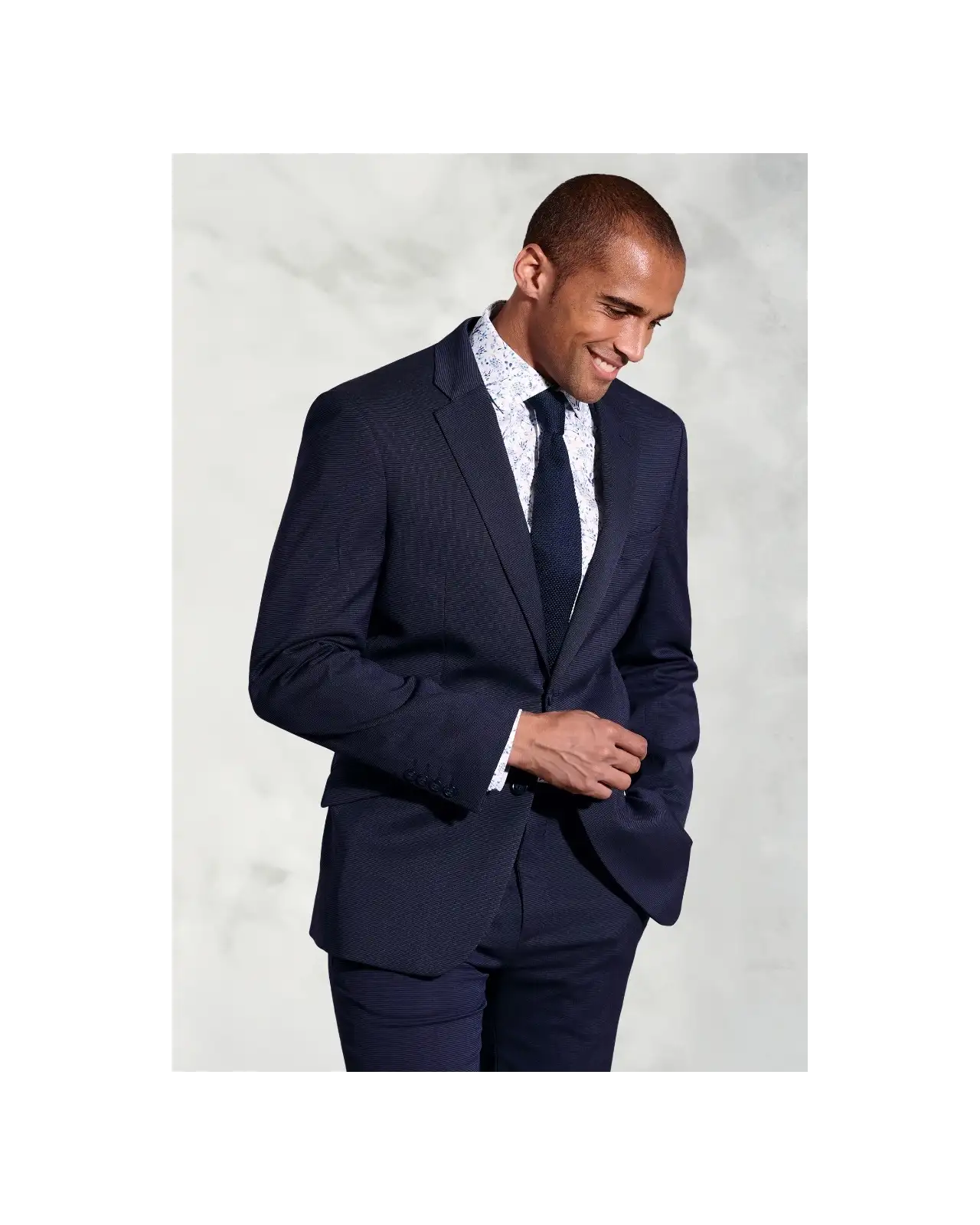 Suits Brook Taverner Tailored Fit Phene Navy Pin Dot Suit £134.00