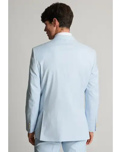 Waistcoats Brook Taverner Tailored Fit Hayton Sky Blue Textured Suit - Waistcoat Optional £134.00