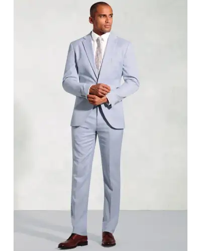 Waistcoats Brook Taverner Tailored Fit Hardy Blue Textured Occasion Suit - Waistcoat Optional £134.00