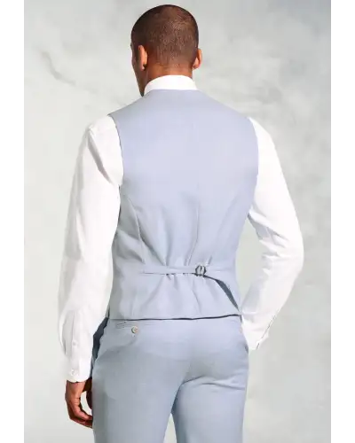 Waistcoats Brook Taverner Tailored Fit Hardy Blue Textured Occasion Suit - Waistcoat Optional £134.00