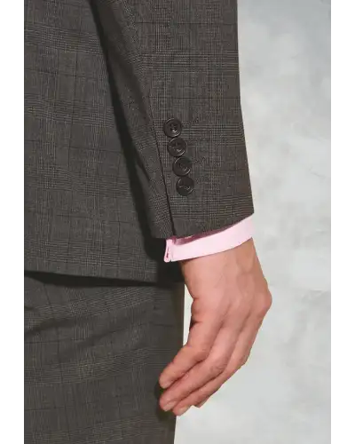 Waistcoats Brook Taverner Tailored Fit Cassino Grey Check Washable Suit - Waistcoat Optional £242.00