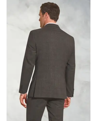 Waistcoats Brook Taverner Tailored Fit Cassino Grey Check Washable Suit - Waistcoat Optional £242.00