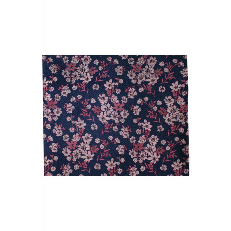 Silk Hankies Soprano Ties Soprano Navy Ground Pink And Fuchsia Flowers Silk Hanky £15.00