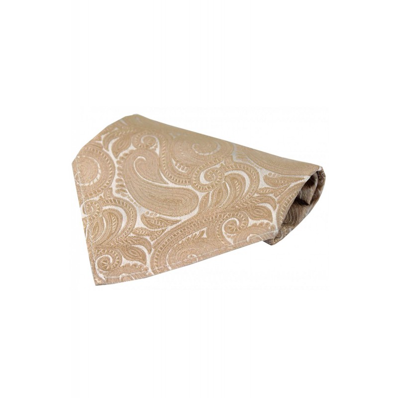 Silk Hankies Soprano Ties Soprano Beige Paisley Luxury Silk Hanky-ST-HANKWST7211 £15.00