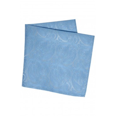 Silk Hankies Soprano Ties Soprano Sky Blue Ground Paisley Luxury Silk Hanky-ST-HANKWST7203 £15.00