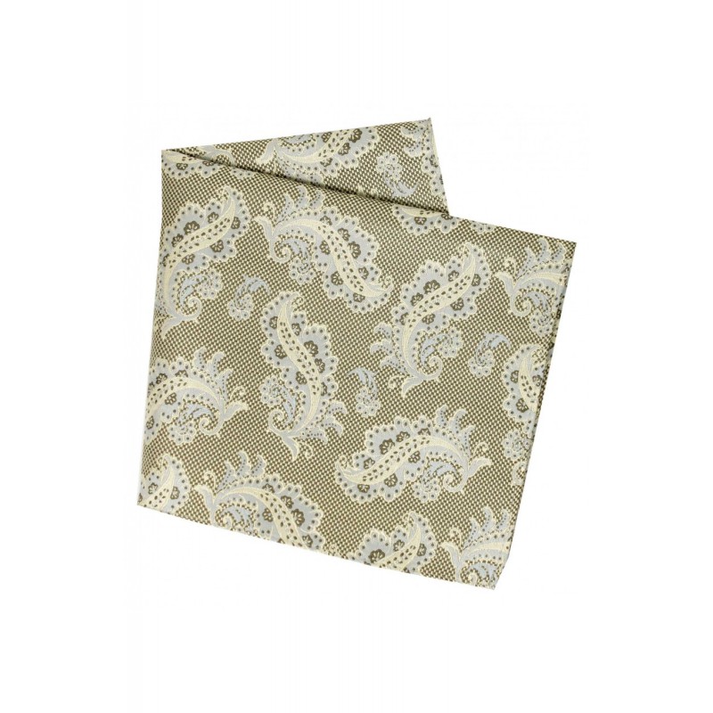 Pocket Square Soprano Ties Soprano Sand Large Paisley Design Silk Pocket Square-ST-HANKWST0508 £15.00