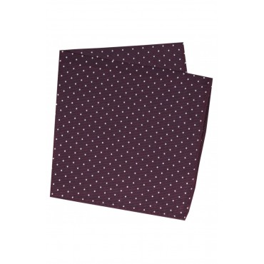 Silk Hankies Soprano Ties Soprano Wine Pin Dot Luxury Silk Handkerchief £15.00