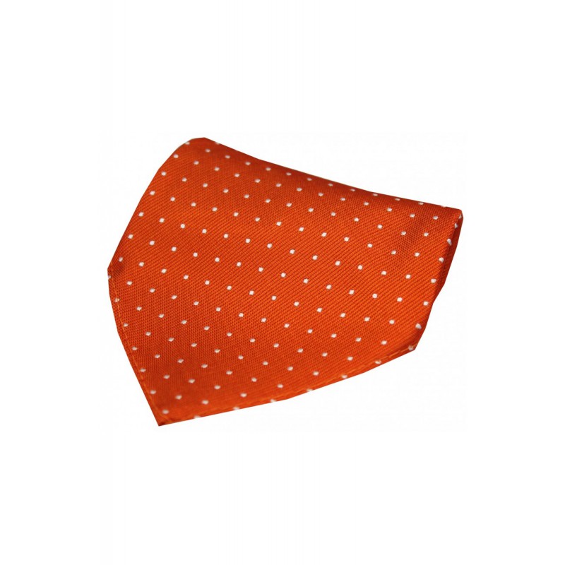 Silk Hankies Soprano Ties Soprano Orange Pin Dot Luxury Silk Handkerchief £15.00