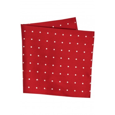 Pocket Square Soprano Ties Soprano Red White Polka Dots Mens Silk Pocket Square-ST-HANKWS08928 £15.00