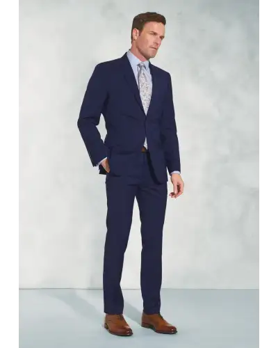 Waistcoats Brook Taverner Tailored Fit Avalino Mid Blue Suit - Waistcoat Optional-BT-AVALINO-SUIT-H £197.00