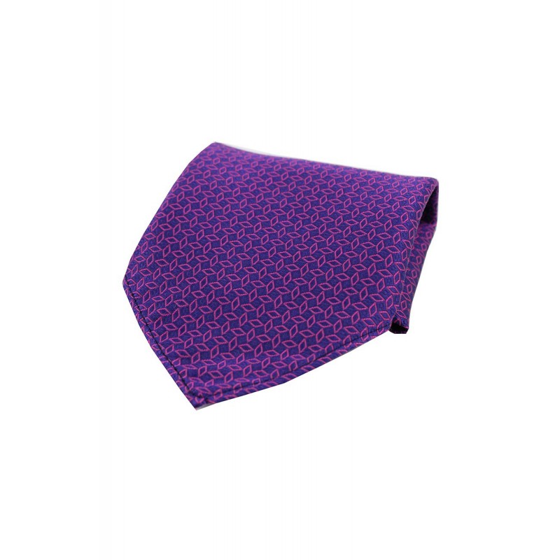 Pocket Square Soprano Ties Soprano Fuchsia Diamond Link Pattern On Navy Ground Silk Pocket Square £15.00