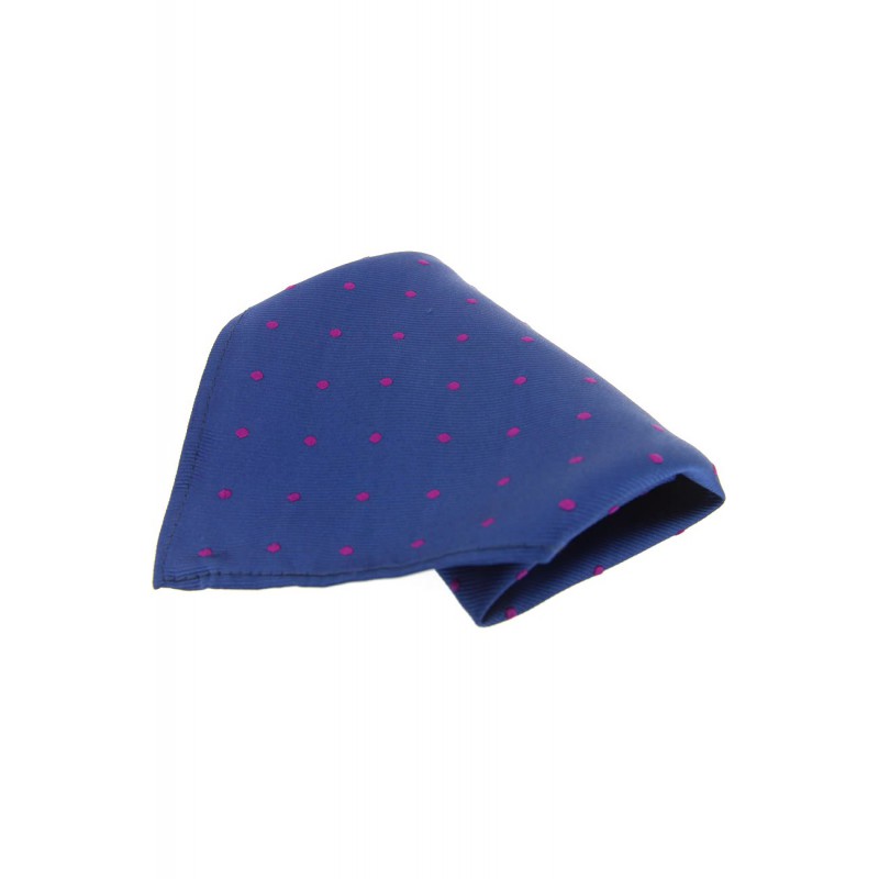 Pocket Square Soprano Ties Soprano Blue And Reds Polka Dots Mens Silk Pocket Square £15.00