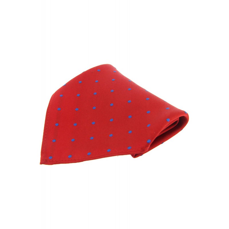 Pocket Square Soprano Ties Soprano Red And Blue Polka Dots Mens Silk Pocket Square £15.00