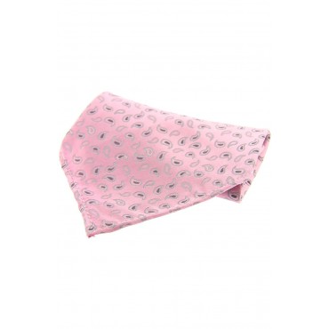 Pocket Square Soprano Ties Soprano Pink With Small Paisley Pattern Design Silk Pocket Square-ST-HANK0524 £15.00