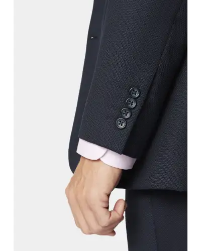 Wool Suits Brook Taverner Tailored Fit Dawlish Navy Birdseye Wool Suit £269.00