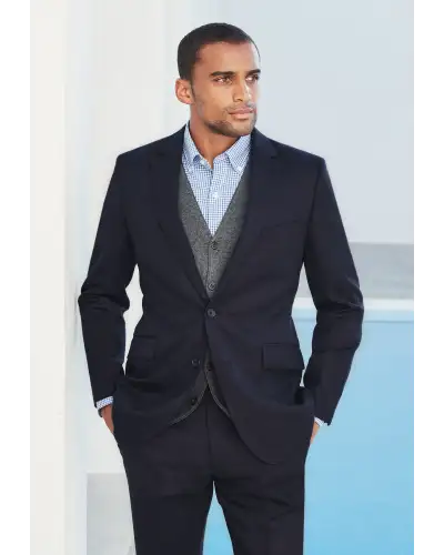 Wool Suits Brook Taverner Regular Fit Dawlish Navy Birdseye Wool Suit £269.00