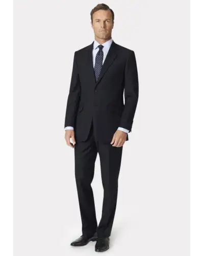 Wool Suits Brook Taverner Regular Fit Dawlish Navy Herringbone Wool Suit £269.00