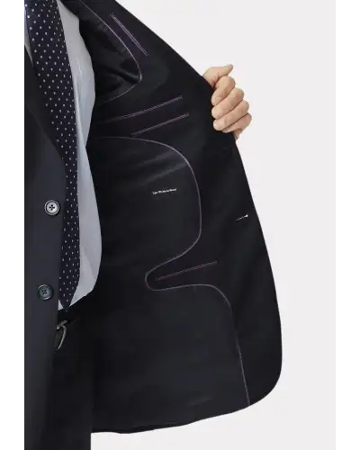 Wool Suits Brook Taverner Regular Fit Dawlish Navy Herringbone Wool Suit £269.00