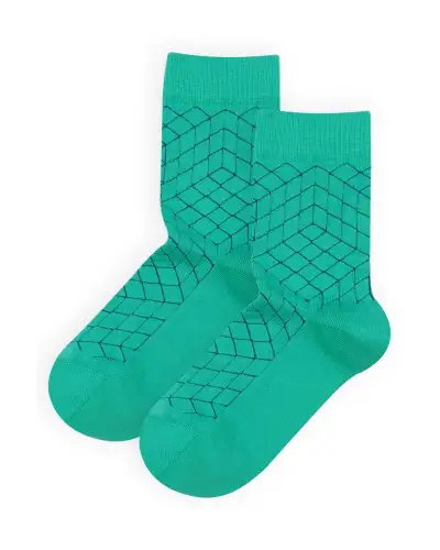 Women PEPER HAROW Puzzle Womens Socks - Teal £15.00