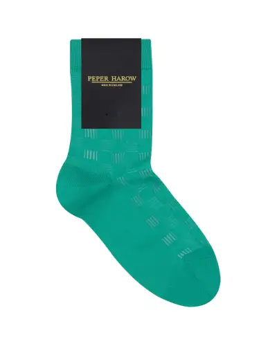 Women PEPER HAROW Battenberg Womens Socks - Teal £15.00