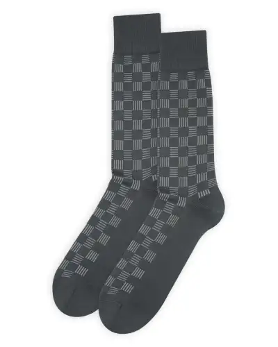 Men PEPER HAROW Battenberg Mens Socks - Grey £16.00