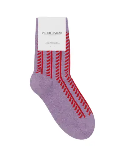 Women PEPER HAROW Vector Stripe Womens Socks - Purple £13.00
