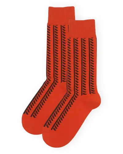 Men PEPER HAROW Vector Stripe Mens Socks - Orange £14.00