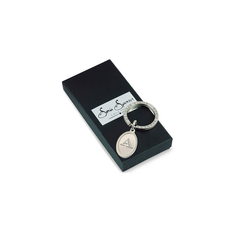 Key Rings Fox and Chave Etched Initial Keyring-FC-8401-A £18.00