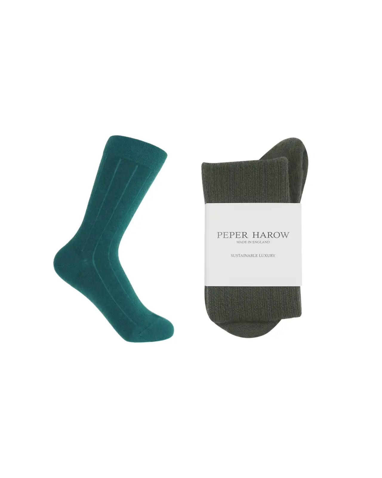 Women PEPER HAROW Cashmere Wool Boot WomenS Socks Bundle - Teal Olive £37.00