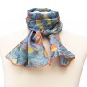 Scarves Fox and Chave Morris Blue Fruit Silk Habotai Scarf £42.00