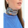 Scarves Fox and Chave Morris Blue Fruit Silk Habotai Scarf £42.00