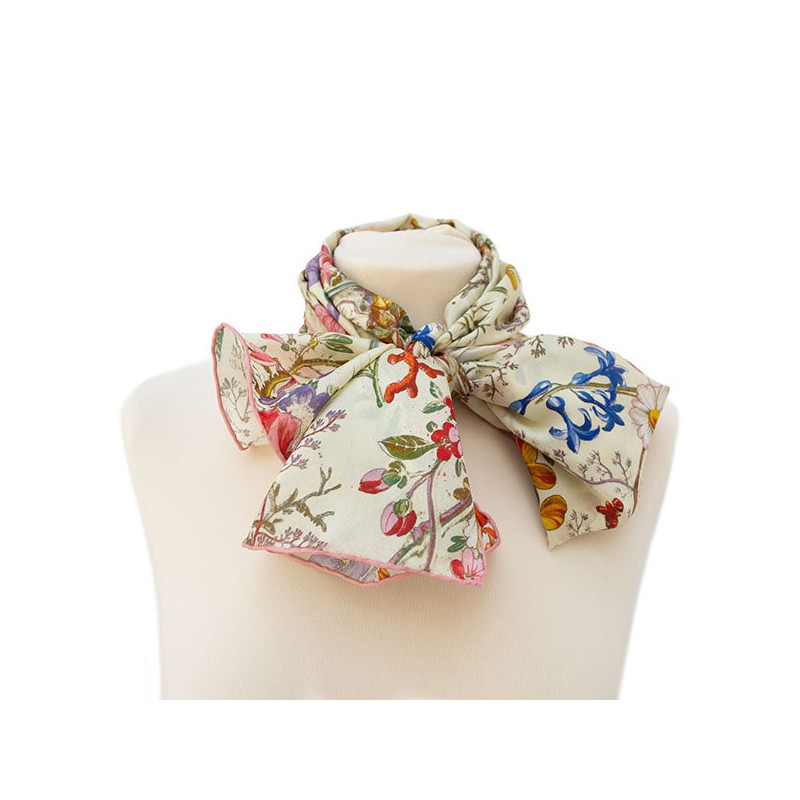 Scarves Fox and Chave Kilburn Buds Silk Habotai Scarf £42.00