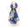 Scarves Fox and Chave Klimt Blue Virgin Silk Habotai Scarf £42.00