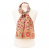 Scarves Fox and Chave Suzani Red Silk Habotai Scarf-FC-62-086 £41.00