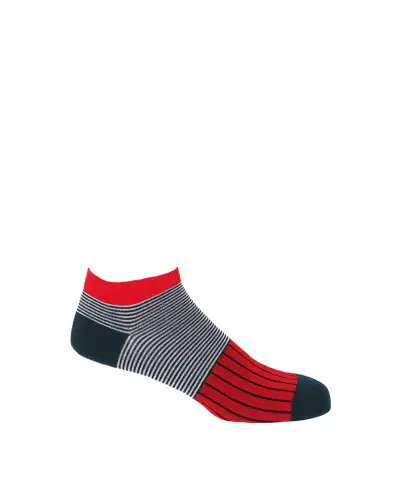 Gents PEPER HAROW Mens Trainer Socks Gift Box - Oxford Stripe £76.00