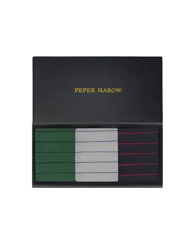 Gents PEPER HAROW Mens Trainer Socks Gift Box - Pin Stripe £33.00