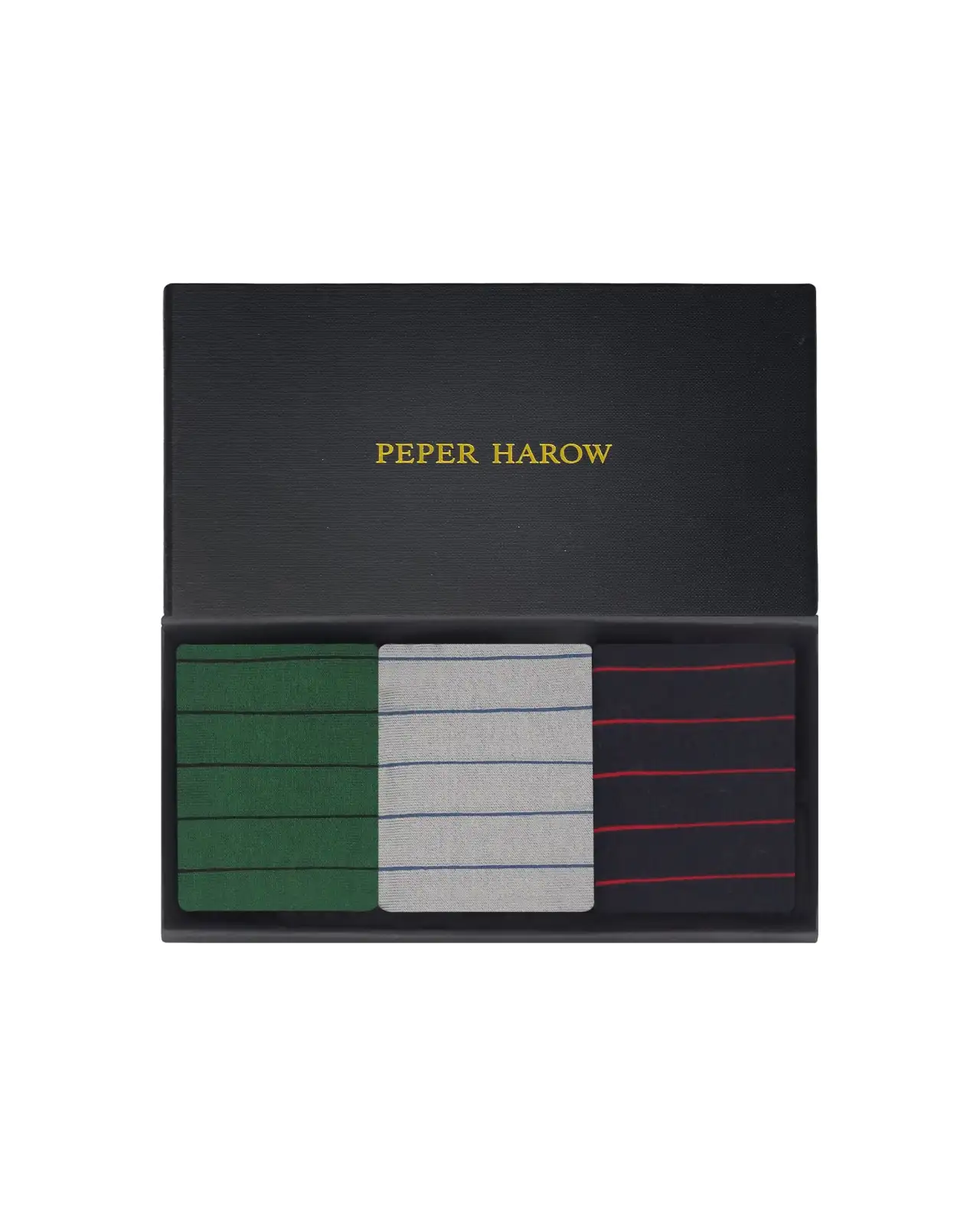 Gents PEPER HAROW Mens Trainer Socks Gift Box - Pin Stripe £33.00