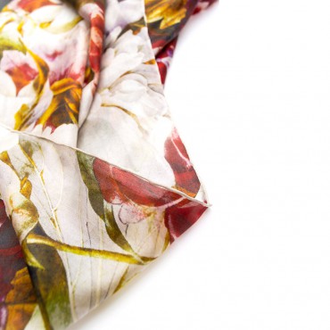 Scarves Fox and Chave Redoute Peony Silk Habotai Scarf £50.00