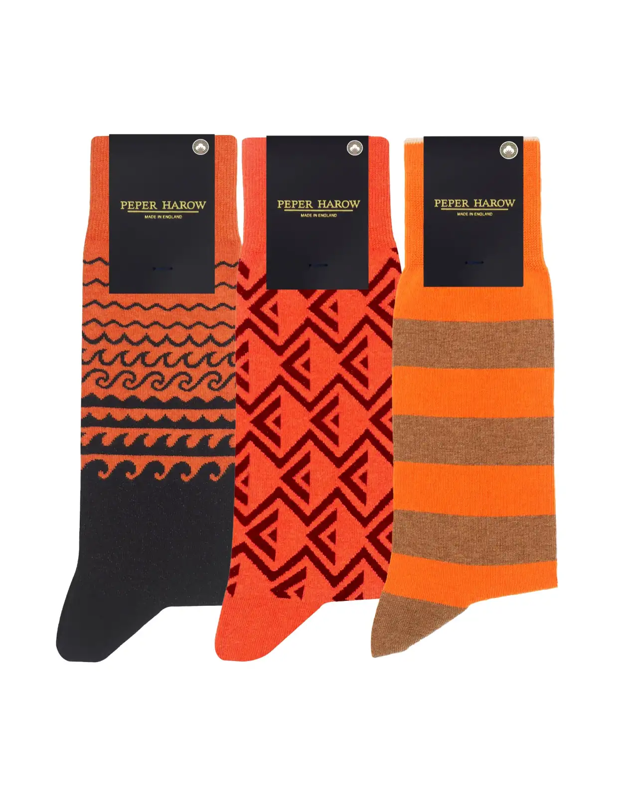Men PEPER HAROW MenS Orange Sock Bundle - Organic £46.00