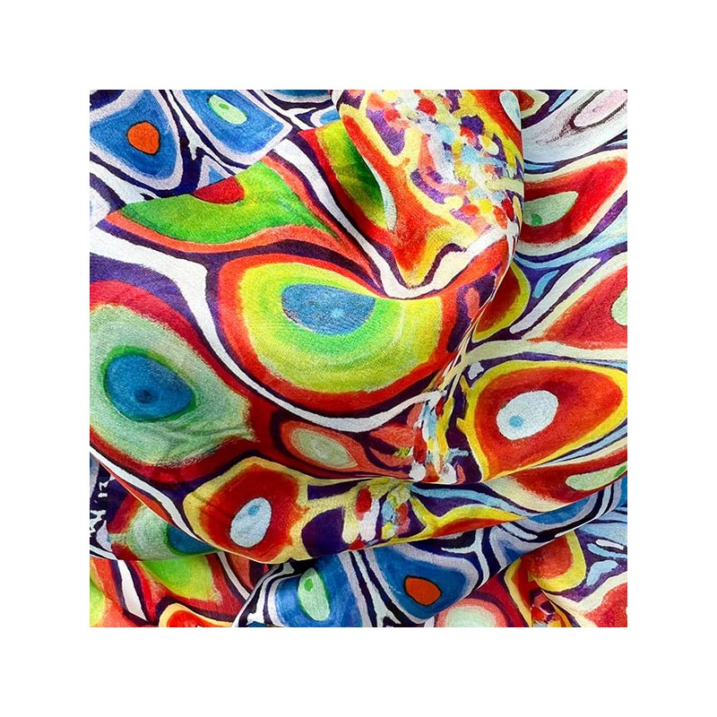 Scarves Fox and Chave Zebrafish Silk Habotai Scarf £50.00