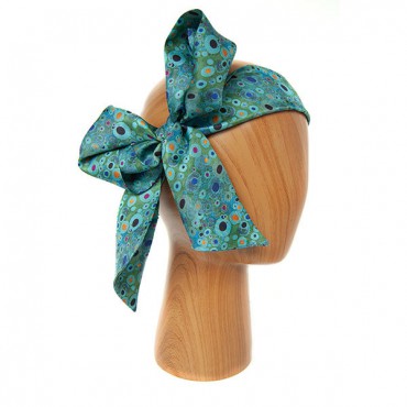 Scarves Fox and Chave Klimt Turquoise Skinny Silk Scarf £27.00